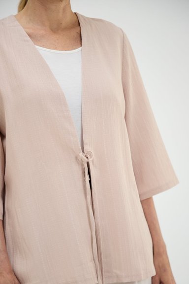 KIMONO MUJER GRIFFE BEIGE TEXTURA - 2
