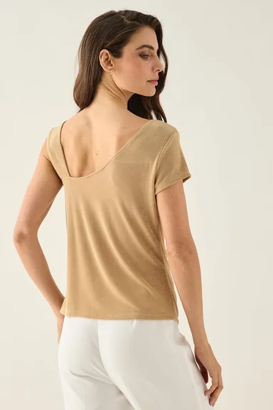 POLERA MUJER ASH BEIGE LISA - 4
