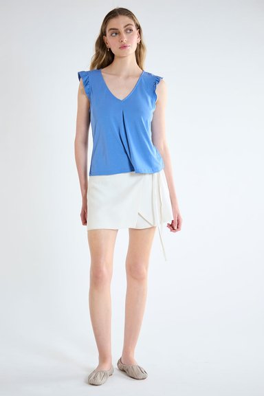 POLERA MUJER IO AZUL LISA - 5
