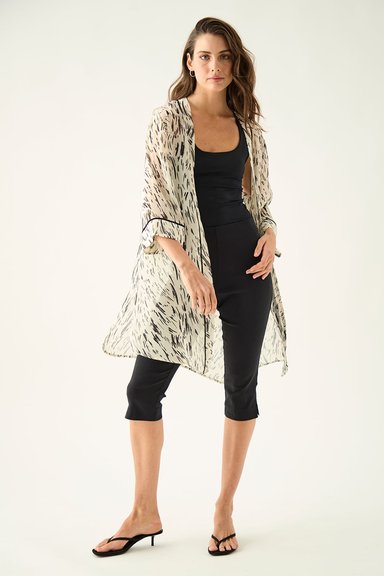 TAPADO MUJER ASH BEIGE ESTAMPADO - 1