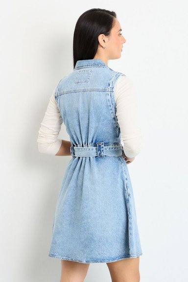 VESTIDO CORTO AZUL MUJER IO - 4