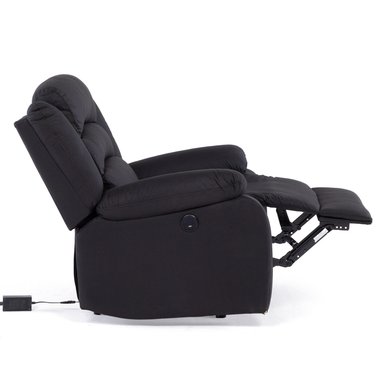 BERGER 1 CUERPO RECLINABLE ELÉCTRICO MODERNO EN COLOR NEGRO NEW PRAGA 8041RFFBKPW - 7
