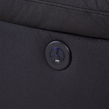 BERGER 1 CUERPO RECLINABLE ELÉCTRICO MODERNO EN COLOR NEGRO NEW PRAGA 8041RFFBKPW - 9
