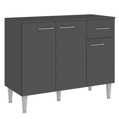 MUEBLE VEKKA HOME EVANDRO BASE GRAFITO 105 CM MDP - 2
