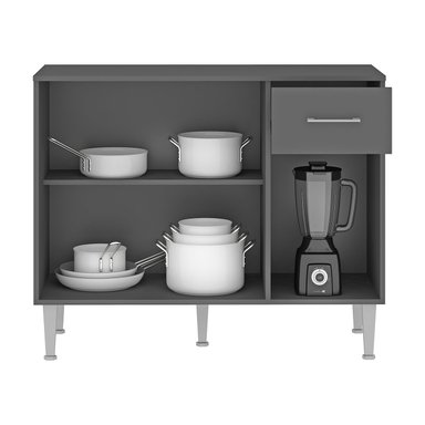 MUEBLE VEKKA HOME EVANDRO BASE GRAFITO 105 CM MDP - 5