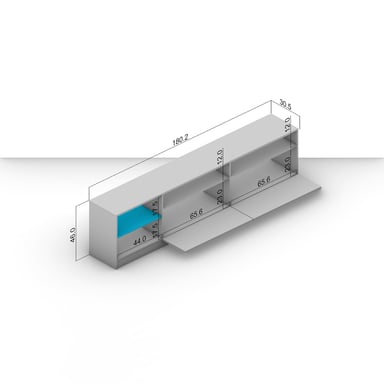 RACK TV VEKKA HOME MOYAN LIGHT 75' 2 PUERTAS - 8