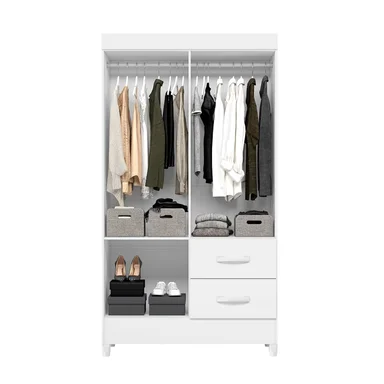 COMBO CLOSET VEKKA HOME MOBI 4 PUERTAS 2 CAJONES + COMODA 8 CAJONES BLANCO - 4