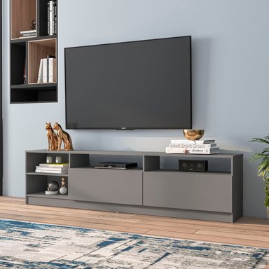RACK TV VEKKA HOME MOYAN MDP GRIS GREY 75' 2 PUERTAS - 2