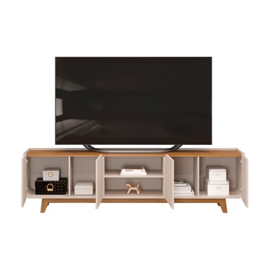 RACK TV 75 PULGADAS 4 PUERTAS VEKKA HOME NADINE BEIGE - 7