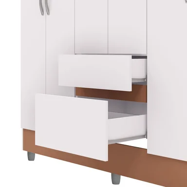 CLOSET 6 PUERTAS 2 CAJONES VEKKA HOME IDEAL BLANCO - 2