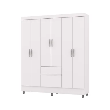 CLOSET 6 PUERTAS 2 CAJONES VEKKA HOME IDEAL BLANCO - 5