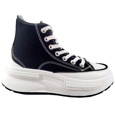 ZAPATILLA URBANA CAÑA ALTA DE MUJER CON PLATAFORMA J25 NEGRO - 1
