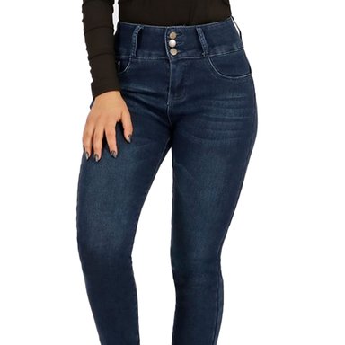 JEANS DE MUJER TIRO ALTO PITILLO CON POLAR J70 YASSNE - 3