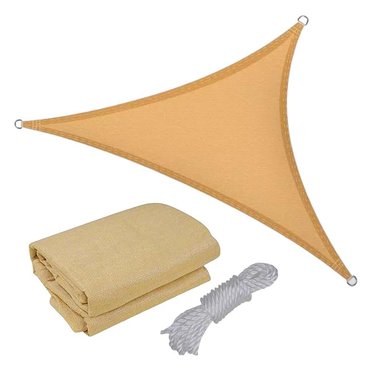 TOLDO VELA SOMBRA TRIANGULAR 5X5X5 METROS FILTRO UV - 1