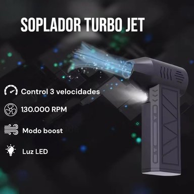 SOPLADOR TURBO JET INALÁMBRICO PARA BARBERIA - PELUQUERIA Y TODO USO - 5