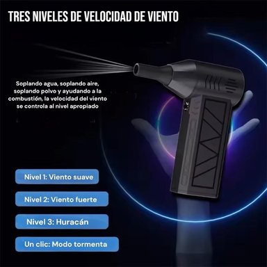 SOPLADOR TURBO JET INALÁMBRICO PARA BARBERIA - PELUQUERIA Y TODO USO - 6