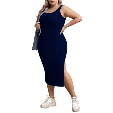 VESTIDO AJUSTADO CON ABERTURA SIN MANGAS IDEAL PARA PRIMAVERA VERANO V001 - 2