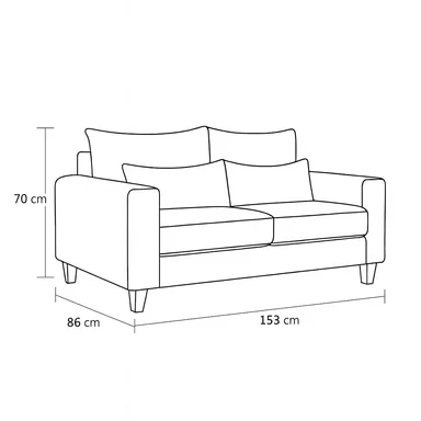 SOFA 3 Y 2 CUERPOS RAMIS EN TELA GRIS, SET PARA LIVING - 4