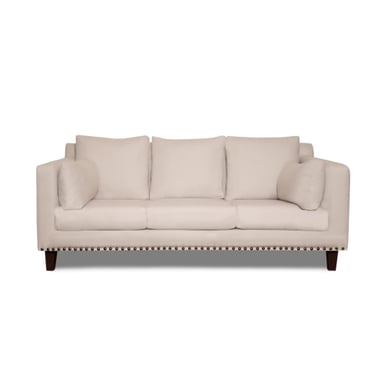 SOFA 3 CUERPOS RIBE BEIGE TELA – CONFORT Y ESTILO PARA TU HOGAR - 3