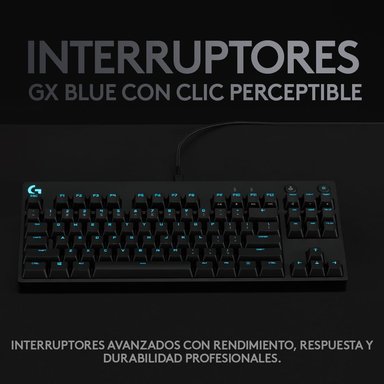 TECLADO GAMER LOGITECH G PRO QWERTY GX BLUE CLICKY INGLE S - 7