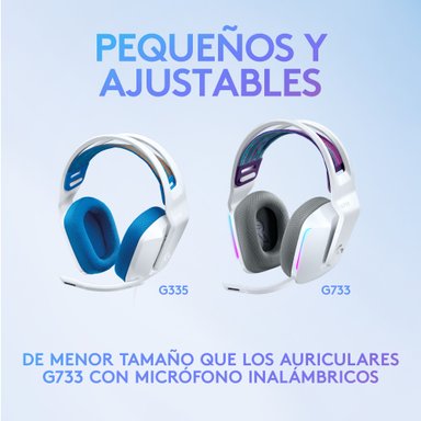 AUDIFONOS GAMER LOGITECH G335 BLANCOS JACK 3.5MM - 7