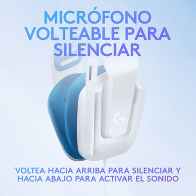 AUDIFONOS GAMER LOGITECH G335 BLANCOS JACK 3.5MM - 8