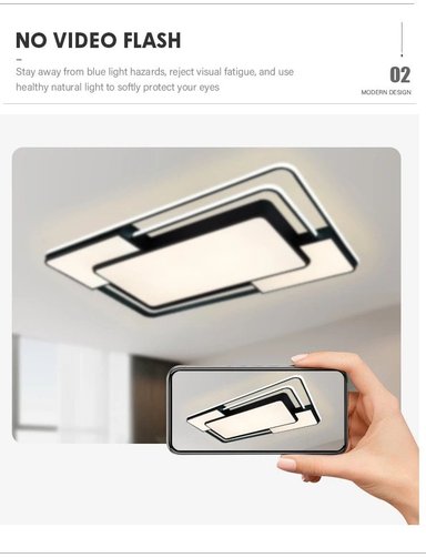 LÁMPARA TECHO INTELIGENTE HOGAR DISEÑO MODERNO RONDON - 6