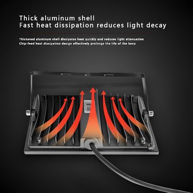 REFLECTOR LED EXTERIOR 100W HOGAR JARDIN ALUMBRADO LAU - 5