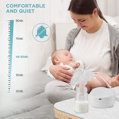 EXTRACTOR LECHE 9 MODOS BIBERON PORTATIL MAMA BEBE LAU - 8