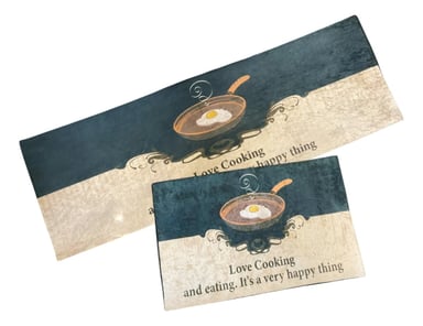ALFOMBRA CONTEMPORÁNEA MODERNA DECORATIVA COCINA 2 PIEZAS ANTIDESLIZANTE PISO JHN 60 X 40 CM - 1