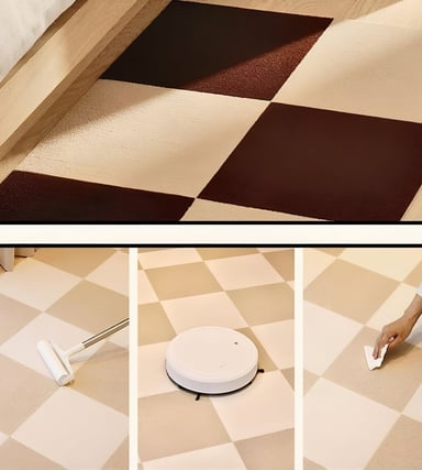 SET DE 10 BALDOSAS ALFOMBRA AUTOADHESIVAS ANTIDESLIZANTE JHN - 9