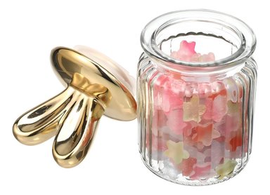 SET 2 TARRO ALMACENAMIENTO TAPA DECORATIVA OREJAS CONEJO JHN - 2