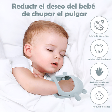 SET ZZKKO 2 MORDEDOR SUAVE SILICONA MANO ALIVIO DENTICIÓN BEBÉ LAU MULTICOLOR - 7