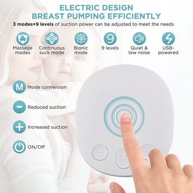 EXTRACTOR LECHE 9 MODOS BIBERON PORTATIL MAMA BEBE LAU - 6