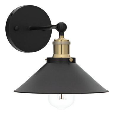 LÁMPARA PARED NÓRDICA INDUSTRIAL DECORATIVA COBRE JHN NEGRA - 4