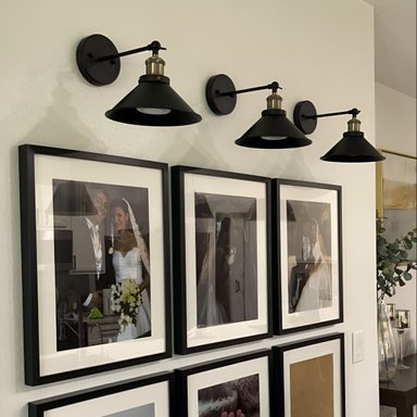 LÁMPARA PARED NÓRDICA INDUSTRIAL DECORATIVA COBRE JHN NEGRA - 10
