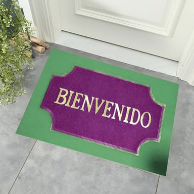 SET DE 3 ALFOMBRA DECORATIVA ANTIDESLIZANTE BIENVENIDO JHN - 5