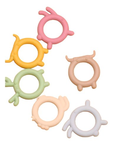 MORDEDOR SET 8 SILICONA JUGUETE ALIVIO ENCIAS BEBÉ LAU - 1