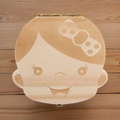 SET 3 CAJA MADERA GUARDAR DIENTE LECHE RECUERDO NIÑOS LAU - 2