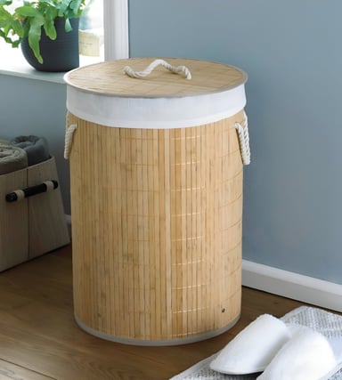 CESTA ROPA BAMBÚ ALMACENAMIENTO ORGANIZADOR REDONDA JHN - 2