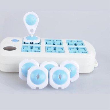 SET 8 PROTECTOR DE TOMA CORRIENTE PARA NIÑOS Y BEBE LAU - 4