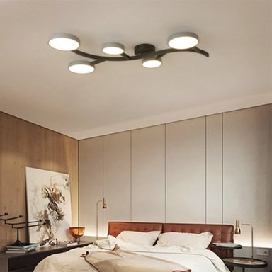 LÁMPARA TECHO NÓRDICA DORMITORIO SALA LED HOTEL RONDON - 6