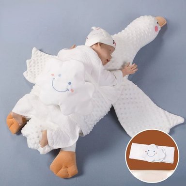 ALMOHADA MODERN BABY BEBÉ RECIÉN NACIDO GANSO CALMANTE SUAVE RONDON ALGODÓN MULTICOLOR - 1