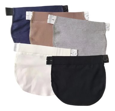 SET 5 EXTENSORES PANTALÓN EMBARAZO AJUSTABLE MATERNAL JHN MULTICOLOR - 1