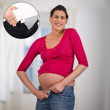 SET 5 EXTENSORES PANTALÓN EMBARAZO AJUSTABLE MATERNAL JHN MULTICOLOR - 4