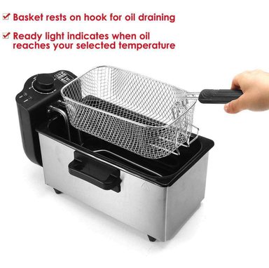 FREIDORA ACEITE 3L 2000W COMPACTA PREPARACION COCINA LAU - 2