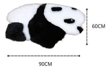 ALFOMBRA CONTEMPORÁNEA MODERNA PANDA ANTIDESLIZANTE BLANCO NEGRO JHN 60 X 90 CM - 9