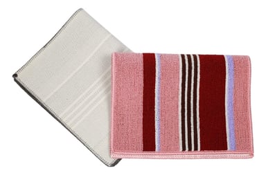 SET 3 ALFOMBRA CONTEMPORÁNEA MODERNA PISO ANTIDESLIZANTE ALGODON JHN 60 X 40 CM - 3
