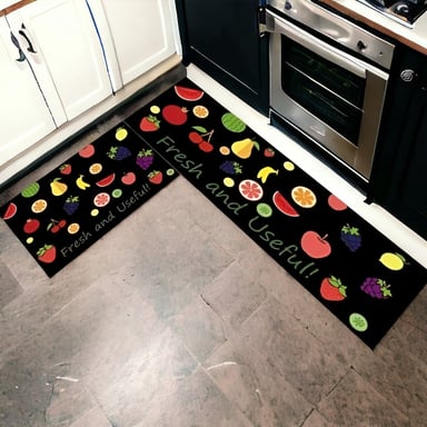 ALFOMBRA CONTEMPORÁNEA MODERNA COCINA PISO ENTRADA ANTIDESLIZANTE 2 PIEZAS JHN 60 X 40 CM - 6