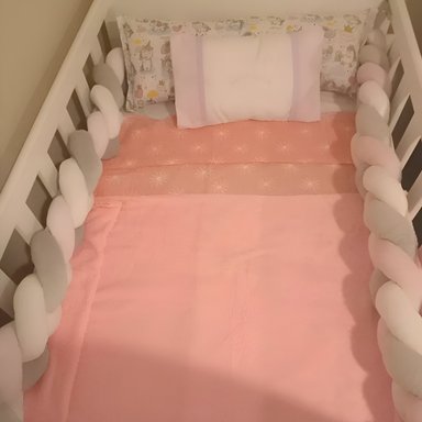 TRENZA COJÍN SEGURIDAD PARA CUNA BEBES PROTECCIÓN JHN - 9